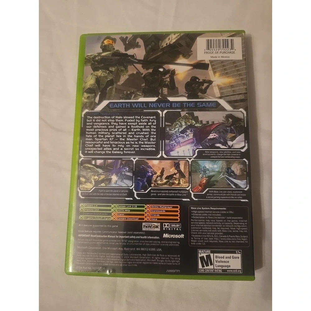 Halo‎ 2 (Xbox, 2004) With Manual And Game